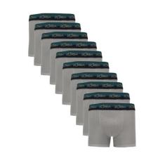 Kit 10 Cuecas Zorba Boxer Max Algodão 702 Grafite - M, Grafite, M