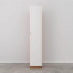 Guarda Roupa Hera 1 Porta 4 Gavetas 1 Cabideiro CabeCasa MadeiraMadeira Branco Geada/Louro/Cinza