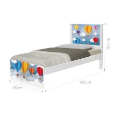 Cama Solteiro Balão com Colchão