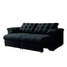 Sofá Retrátil e Reclinável Bipartido 3 Lugares 2,30m Suede Veludo Coliseu Selmer