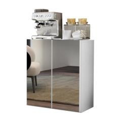 Aparador com Espelho Multimóveis Cantinho do Café 2 Portas FG3611 Bran