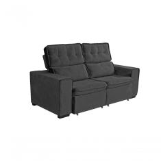 Sofá Zara C-encosto Ajustável E Pés Com Rodízio Cristal C-2 Metros Anjo De Casa