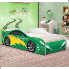 Cama Carro Menino Verde Solteiro - CASA H