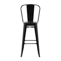 Banqueta Alta com Encosto Iron Industrial - Rivatti