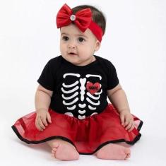 Body Bebê Mesversário Menina Cinderela +Tule +Laço Papilloo, Branco, M