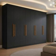 Guarda Roupa Casal 8 Portas 4 Gavetas Paris Espresso Móveis