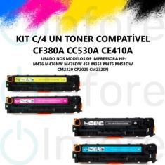 Kit 4 Cartuchos De Toner Compatível Ce410a Ce411a Ce412a Ce413a P/ M47
