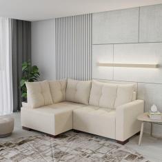 Sofá de Canto 4 Lugares 181cm Leme Montreal Bege