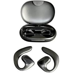 Fones de ouvido de condução óssea Bluetooth sem fio TWS - Fones de ouvido abertos com microfone e estojo de carregamento, cancelamento de ruído, fone de ouvido para corrida/ciclismo/caminhad