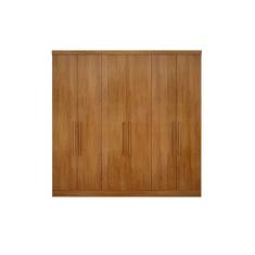 Módulo de Quarto Solteiro Guarda Roupa Rizon c/ 6 Portas e 8 Gavetas Freijo Cumaru - Novo Horizonte