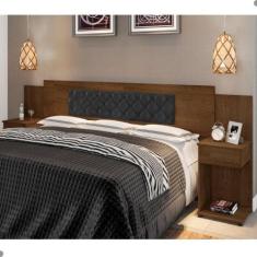 Cabeceira Box Ajustável Giovana Malbec Captonê Preto - CasaH