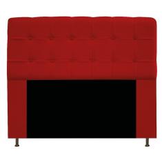 Cabeceira Estofada Mel 140 Cm Casal Suede Vermelho