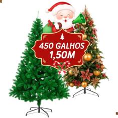 Árvore De Natal Premium 150cm 450 Galhos Pinheiro Luxo Cheia
