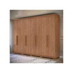 Guarda Roupa Casal 8 Portas e 4 Gavetas c/ Pés 8.4 Master New Jatoba -