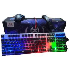 Kit Gamer 4 Em 1 Teclado Mouse Headset Mouse Pad