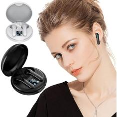 Fones de ouvido Bluetooth sem fio Super Mini Design - Fones de ouvido TWS - Fone de ouvido estéreo intra-auricular - Ipx5 à prova d'água - Fone de ouvido com microfone integrado Som premium com graves
