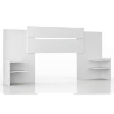 Cabeceira Cama Box Madeirado Branco Solteiro/Casal/Queen Mila Extensível Branco - Panan