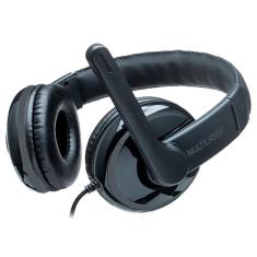 Headphone Multilaser Pro Preto Com Microfone USB Preto PH317