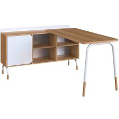 Mesa Escrivaninha Em L 28003 Hanover Branco Artesano Hanover Branco