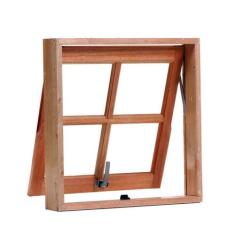 Janela de Madeira Vitro Máximo Ar Reto Padrão Cedro Batentes de 10 CM 