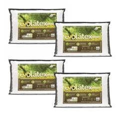 Kit de 4 Travesseiros Evolátex Macio e Sustentável - Fibrasca