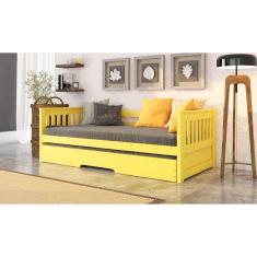 Bicama Mission em Madeira Maciça/mdf Amarelo