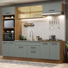 Cozinha Completa Madesa Agata 270003 com Armário e Balcão (Sem Tampo e