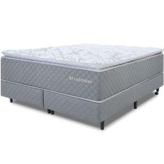 Cama Box com Colchão King Molas Ensacadas Pillow Top Premium Sleep Cin