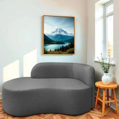 Divã Recamier Orgânico Tokyo 180cm Lado Esquerdo Linho - Doce Sonho Mó