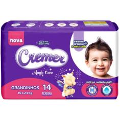 Fralda Cremer Magic Care Grandinhos Pacote Jumbo 14 Unidades Descartáv