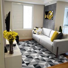 Tapete Roma Sala Quarto Antiderrapante Geométrico Casa Dona