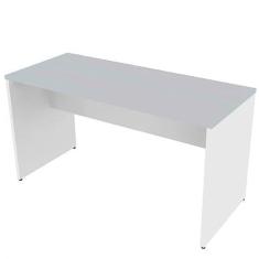 Mesa para Escritório Multiuso 180cmx60cm Corp Bramov Móveis Branco/cinza Cristal