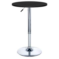 Mesa alta bar bistro Apollo redonda 60 cm tampo madeira ajustável