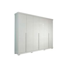 Guarda Roupa Casal 6 Portas e 6 Gavetas c/ Pés Guarapari Branco - Panan