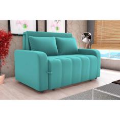 Sofá Cama Amora Veludo Verde Menta E437 - Matrix