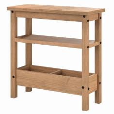 Mesa Lateral em Madeira Maciça Marrom Antique