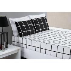 Jogo De Cama Lençol 200 Fios Austin King 03 Peças - Preto - Bia Enxova