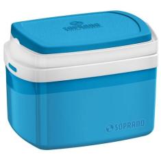 caixa térmica soprano azul 5 litros, 5 litros, Azul