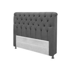 Cabeceira Queen Imperatriz Nobuck Cinza Escuro - Simbal