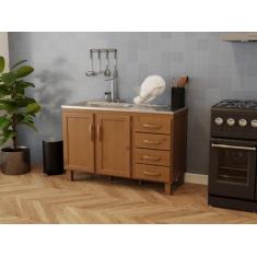 Balcao Para Cozinha 2 Portas 4 Gavetas 1200 - Móveis MPO