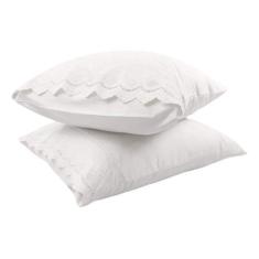 Jogo De Lençol Bordado Inglês Micropercal King 300 Fios 3pçs - Eurotéx