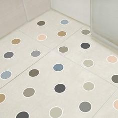 Adesivo Piso Banheiro Antiderrapante Bolinhas Neutras 14un