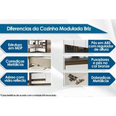 Kit de Cozinha Completa 3 Peças Americana (2 Armários + 1 Paneleiro) CPT06 Branco - Henn