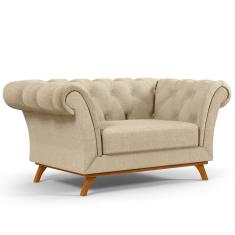 Sofá 2 Lugares Para Sala De Estar Império 150 Cm Bege C-129