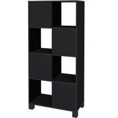 Armário Multiuso 02 Portas Com Nichos Wally A02 Preto