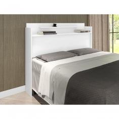 Cabeceira Para Cama Box Casal Thayna MDP 145x117x23cm Branco Framar Móveis