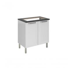 Balcão Cozinhas Itatiaia Tarsila Para Cooktop 4 Bocas 2 Portas Branco