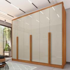 Guarda Roupa Casal 100% MDF 6 Portas 6 Gavetas Estrela 274cm Espresso 