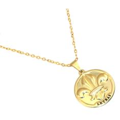Colar Cordão Medalha Profissão Letras Folheado Ouro 18k