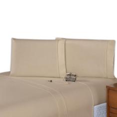 Lençol de cama King 400 Fios 4 Peças 100% algodao com elastico - Rafal